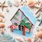 3D Diamond Painting Beach House Kit – DIY Summer House Miniature Model with Rhinestones